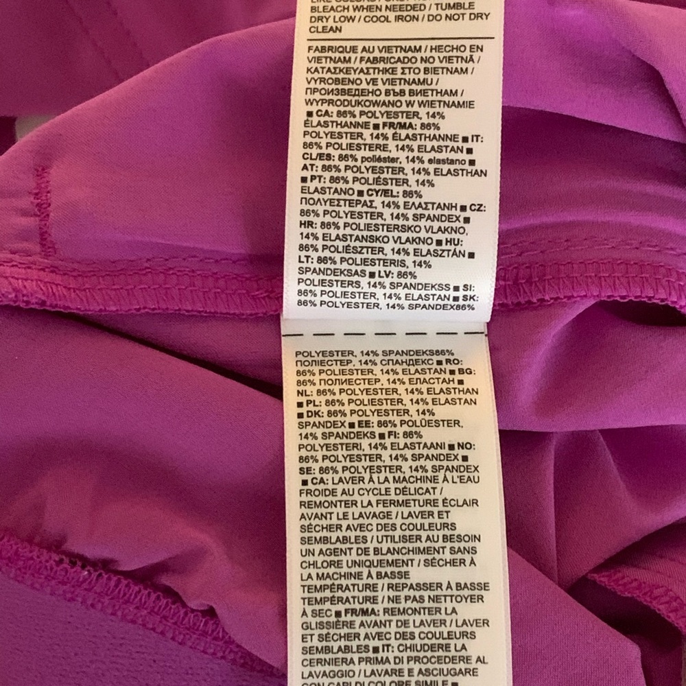 NWT ATHLETA Vienna Slim Pant. Great Saturated Bright Medium Purple. Size 22. - Picture 8 of 11